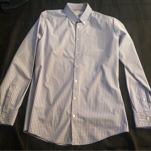 Polo Ralph Lauren Performance Shirt Men's XL Classic Fit Blue Plaid L/S Stretch